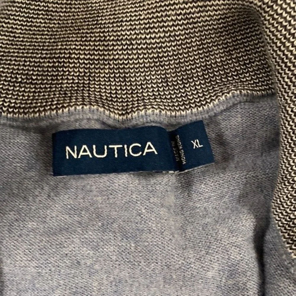 Nautica - Men’s Blue 1/4 Zip Sweater | Size XL blue